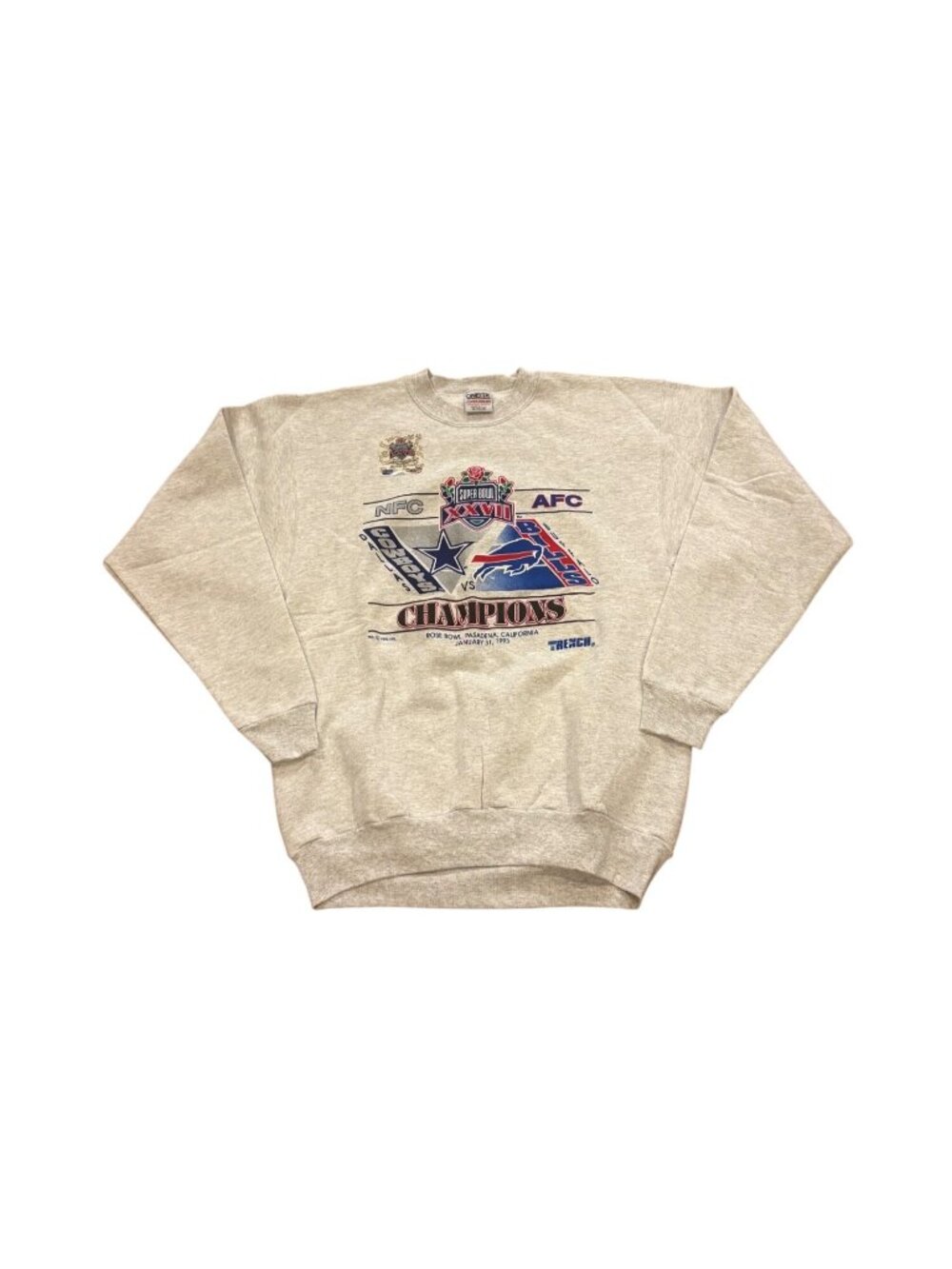 NWT Super Bowl XXVII Buffalo Bills vs Dallas Cowboys NFL Crewneck Sweatshirt XL